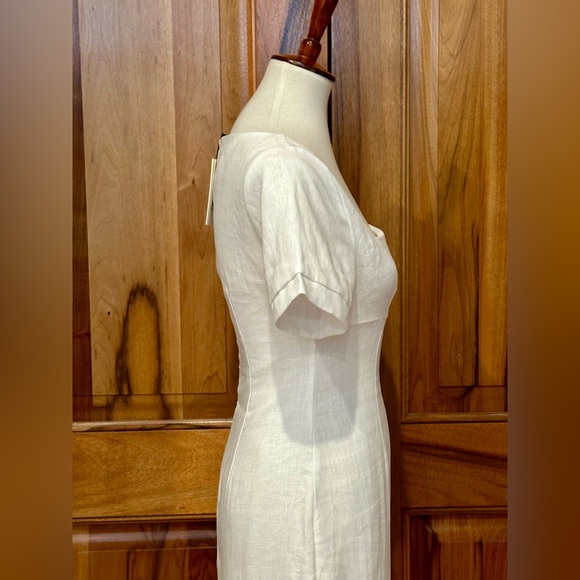 DISSH - Jamie White Linen Midi Dress - 4 - Picture 8 of 14